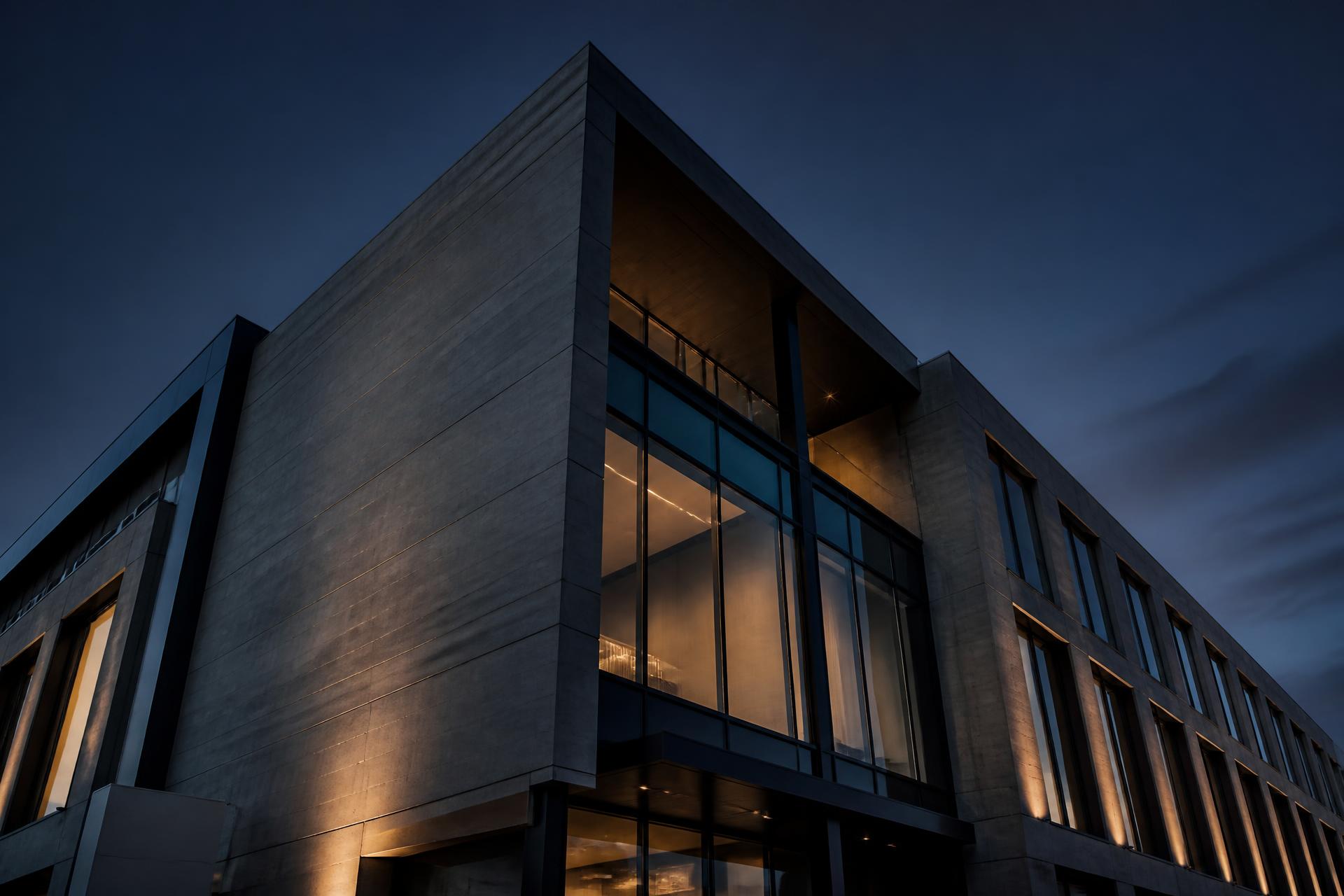 Modern building facade under construction